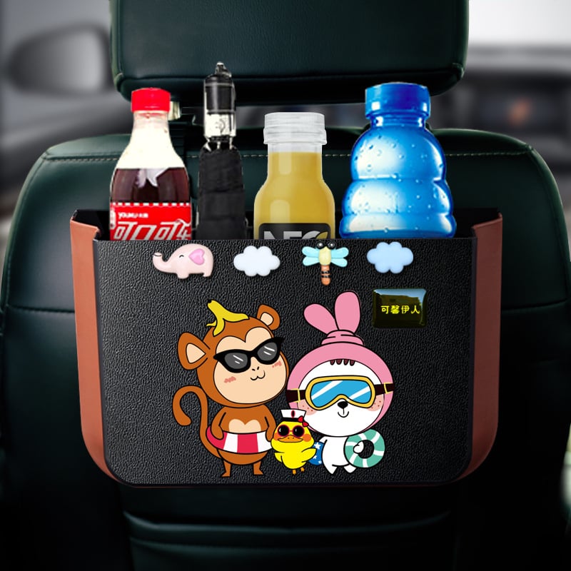 Yiqi сгъваема кутия за автомобил за задната облегалка на седалката, пластмасова, водоустойчива, 30L капацитет, възможност за печат на лого