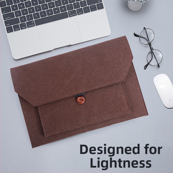 Нетъкан текстилен калъф за таблет и ноутбук с капак, вътрешна подплата, джоб за компютър, мека дръжка – дишащ, износоустойчив и удароустойчив