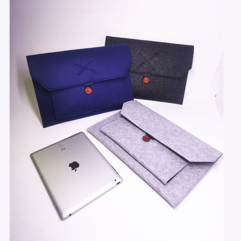 Нетъкан текстилен калъф за таблет и ноутбук с капак, вътрешна подплата, джоб за компютър, мека дръжка – дишащ, износоустойчив и удароустойчив