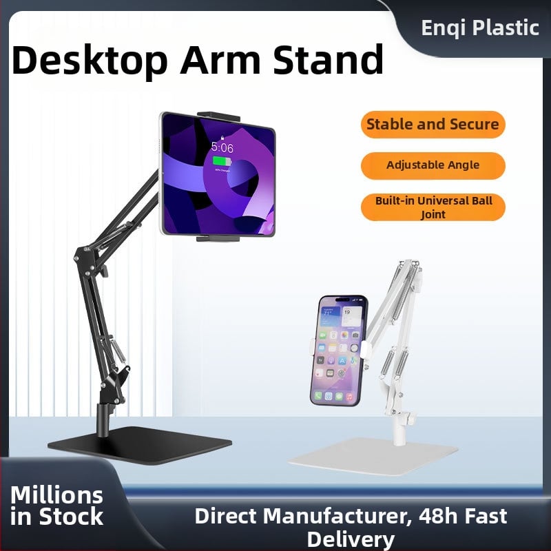 Konzoles veida planšetdatora statīvs – alumīnija sakausējums, saliekams, brīvi griežas, svars 1,5 kg