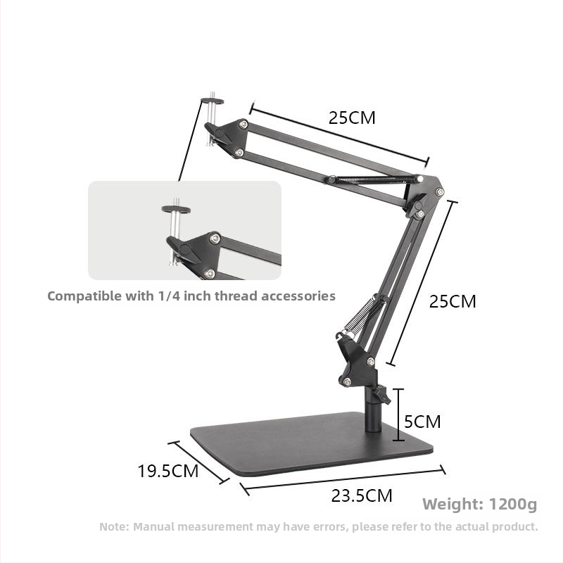Konzoles veida planšetdatora statīvs – alumīnija sakausējums, saliekams, brīvi griežas, svars 1,5 kg