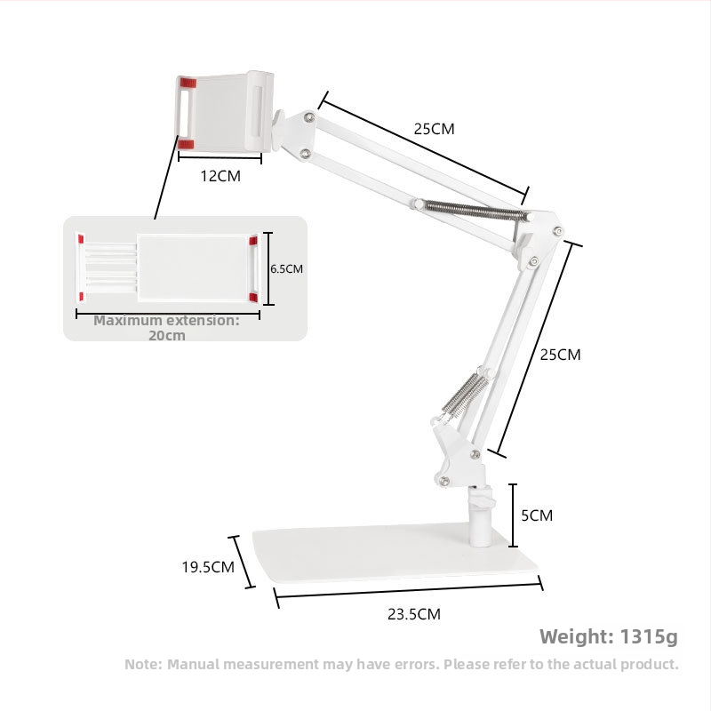 Konzoles veida planšetdatora statīvs – alumīnija sakausējums, saliekams, brīvi griežas, svars 1,5 kg