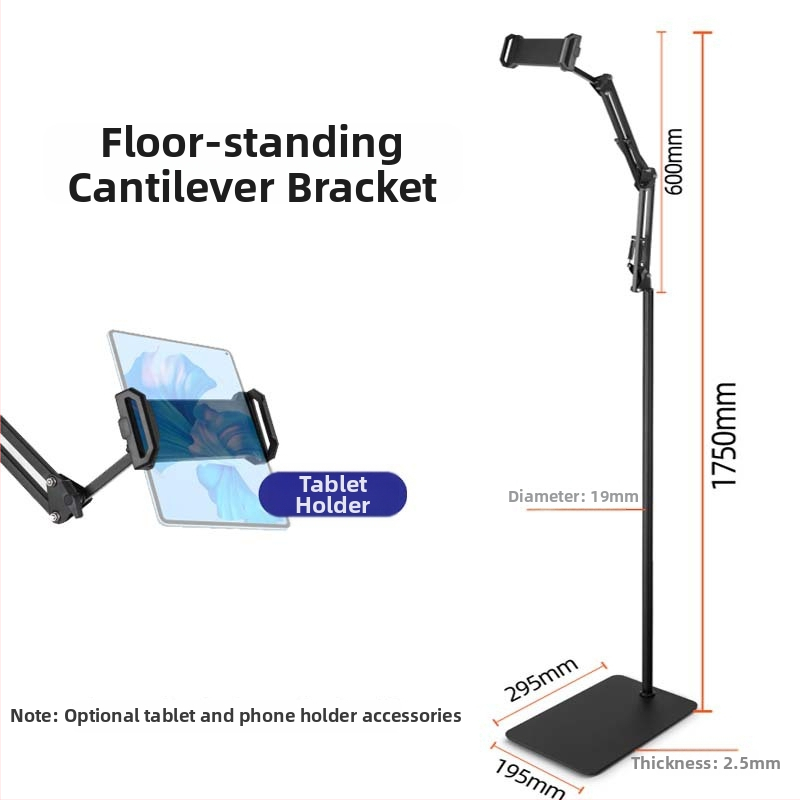 Cantilever stojan na podlaží pre tablet a telefón – zliatina, univerzálny Lazy Stand, nočný stolík