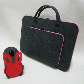 Фетрова чанта за лаптоп с цип, полиестерна подплата, модел по избор, устойчивост на износване и земетресение