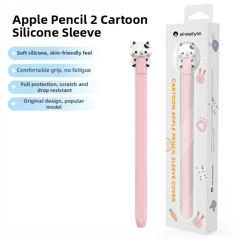 AhaStyle Ochranné puzdro na Apple Pencil — silikón, kreslený štýl, kompatibilné s Pro/2/1, odolné proti opotrebeniu, tepelne lisovaný výrobok