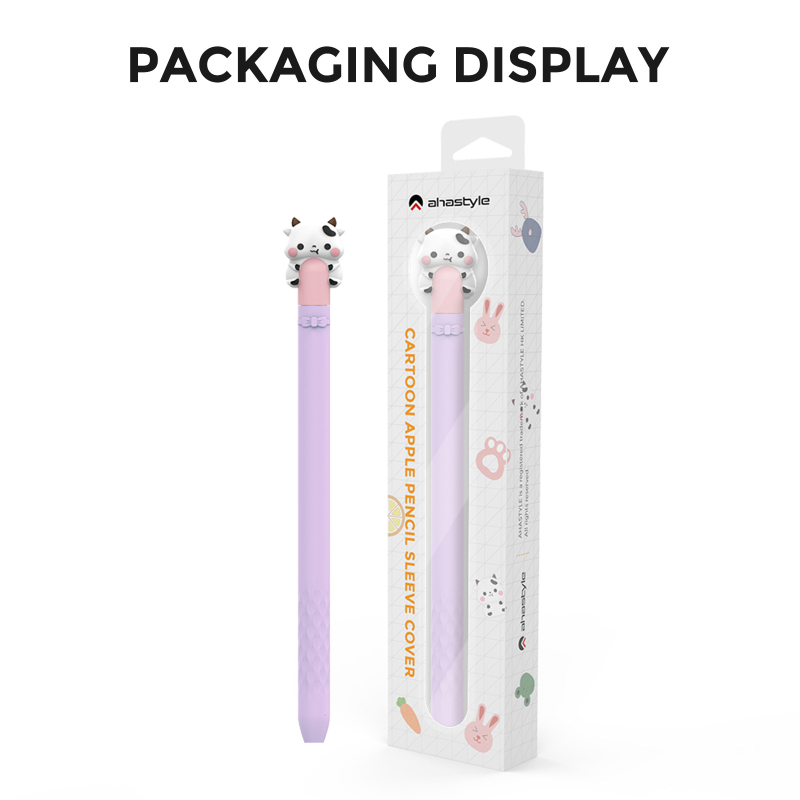 AhaStyle Ochranné puzdro na Apple Pencil — silikón, kreslený štýl, kompatibilné s Pro/2/1, odolné proti opotrebeniu, tepelne lisovaný výrobok