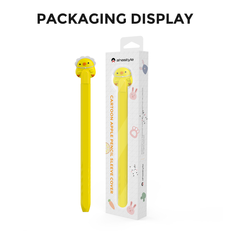 AhaStyle Ochranné puzdro na Apple Pencil — silikón, kreslený štýl, kompatibilné s Pro/2/1, odolné proti opotrebeniu, tepelne lisovaný výrobok