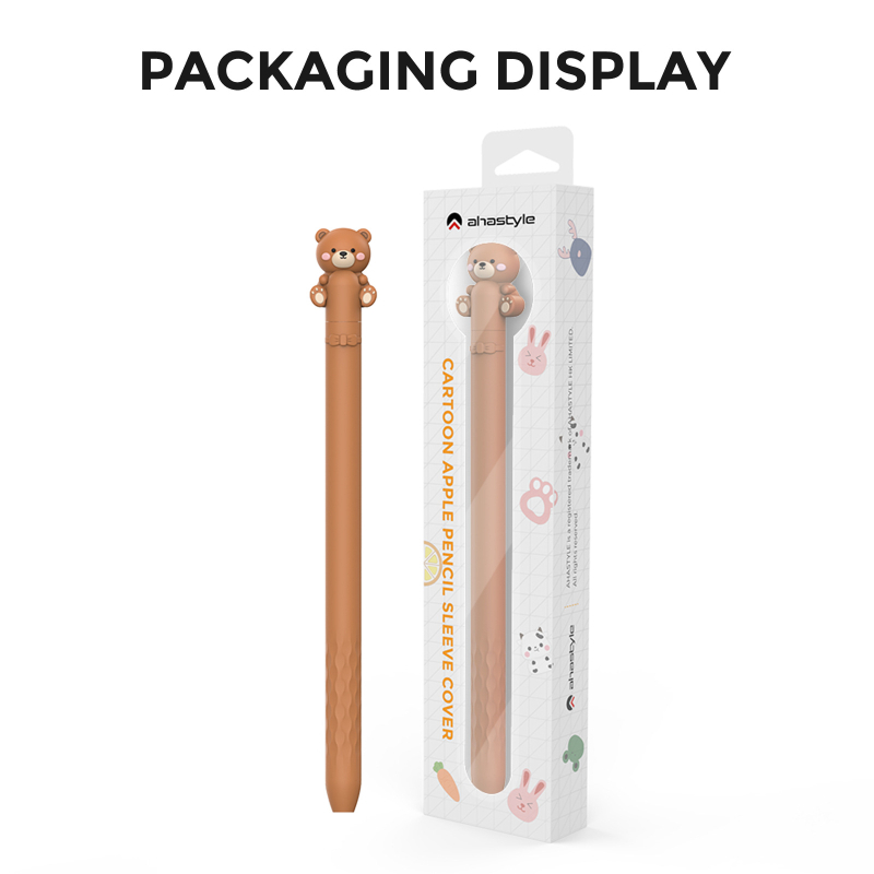 AhaStyle Ochranné puzdro na Apple Pencil — silikón, kreslený štýl, kompatibilné s Pro/2/1, odolné proti opotrebeniu, tepelne lisovaný výrobok