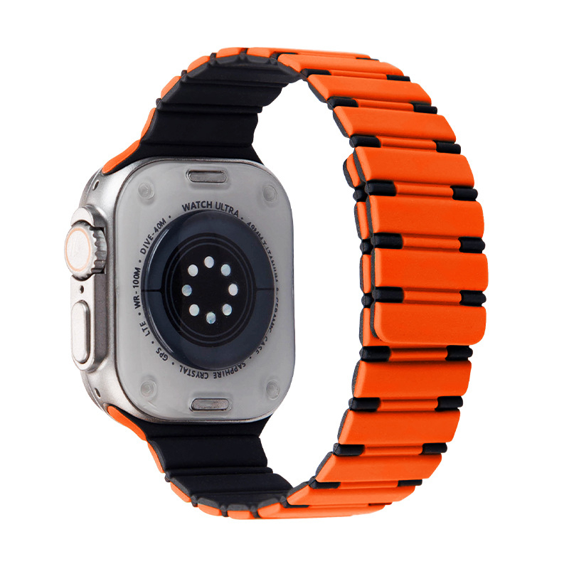 Silikonasti magnetski remen za Apple Watch, veličine 42/44/45/49 mm, kompatibilan s Apple Watch Ultra 2