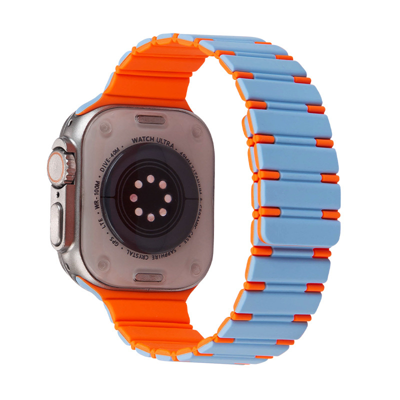 Silikonasti magnetski remen za Apple Watch, veličine 42/44/45/49 mm, kompatibilan s Apple Watch Ultra 2