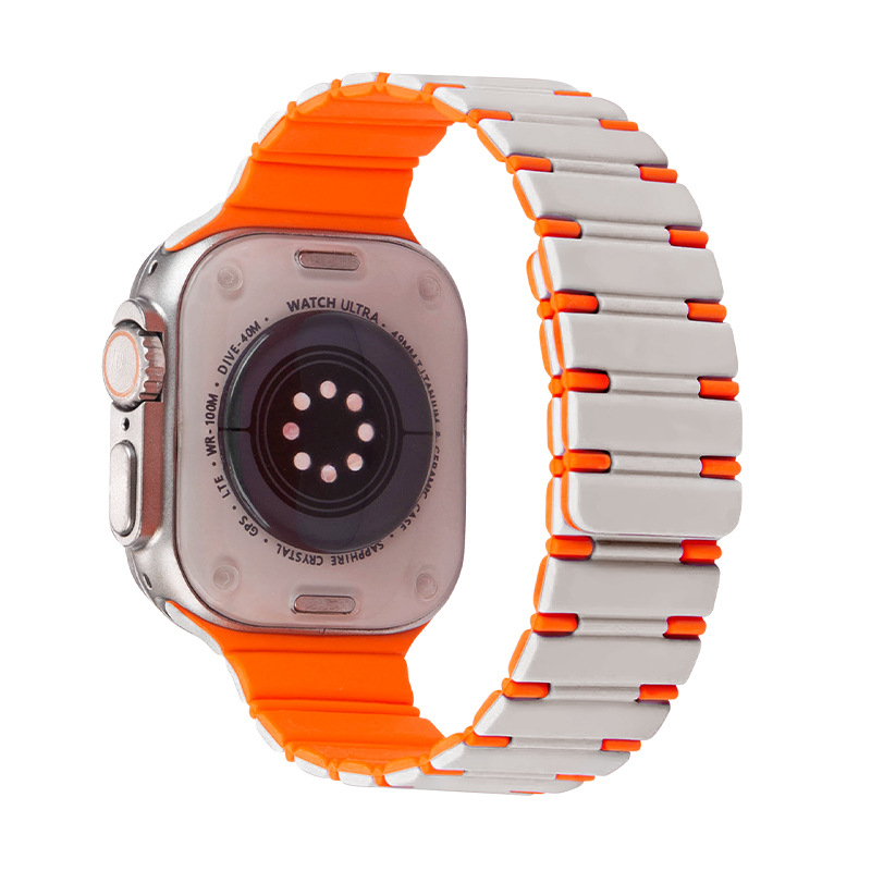 Silikonasti magnetski remen za Apple Watch, veličine 42/44/45/49 mm, kompatibilan s Apple Watch Ultra 2