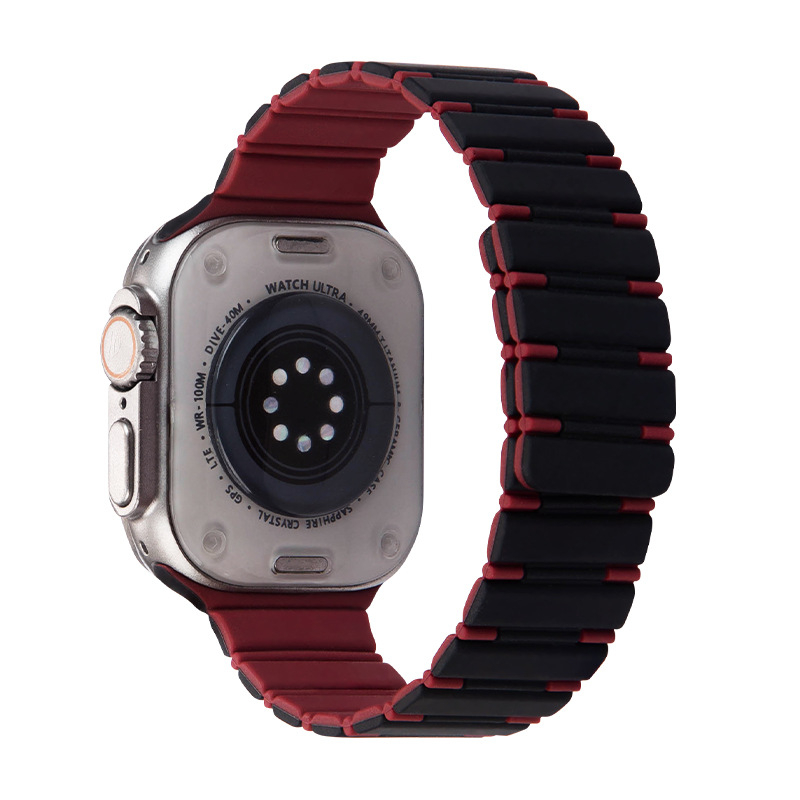 Silikonasti magnetski remen za Apple Watch, veličine 42/44/45/49 mm, kompatibilan s Apple Watch Ultra 2