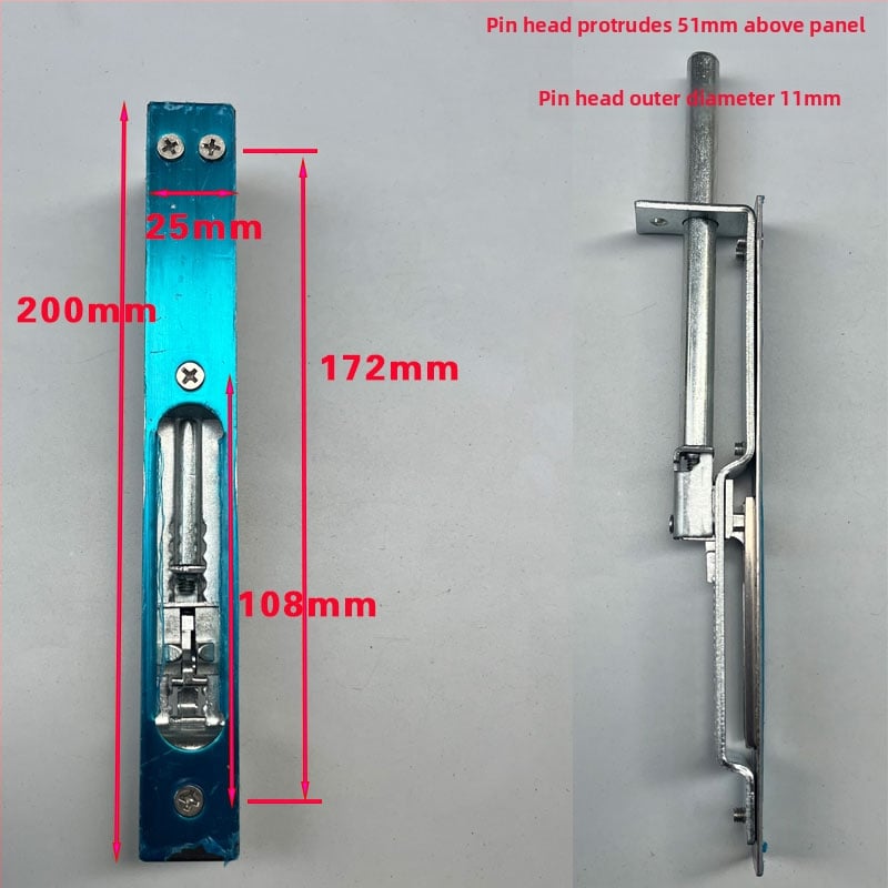 Dverový zámok s motýľovým mechanizmom, z železa, na domáce použitie