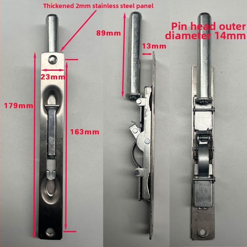 Dverový zámok s motýľovým mechanizmom, z železa, na domáce použitie