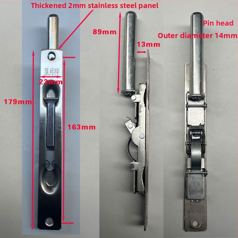 Dverový zámok s motýľovým mechanizmom, z železa, na domáce použitie