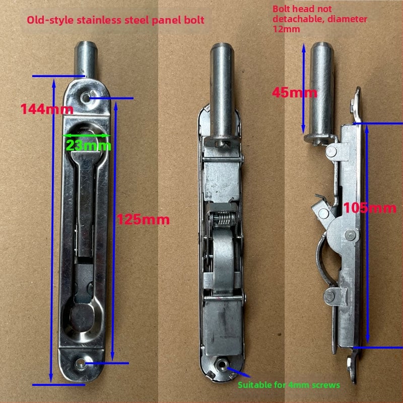 Dverový zámok s motýľovým mechanizmom, z železa, na domáce použitie