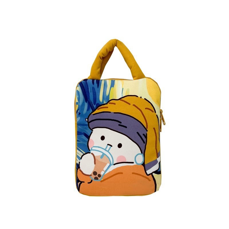 Laptop- és tabletás táska, gyerekes rajzfilm stílus (légáteresztő; ultra könnyű; kopásálló; anti-szeizmikus) • Anyag: Poliészter • Belső: Poliészter-pamut • Mintázat: Személy • Uniszex