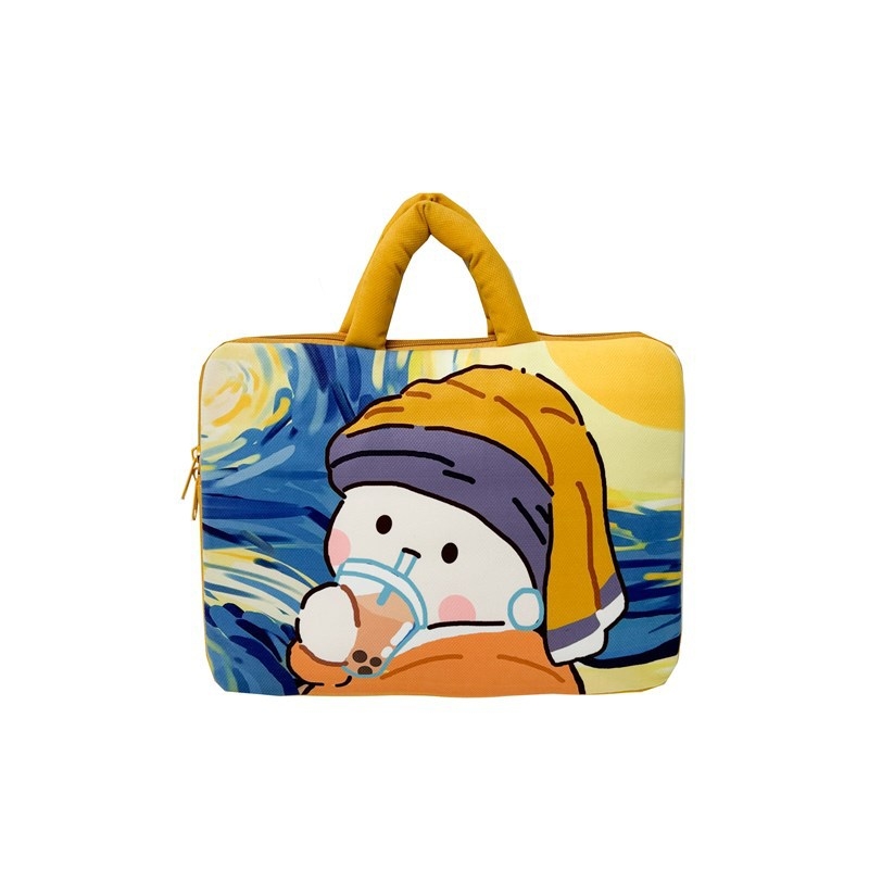 Laptop- és tabletás táska, gyerekes rajzfilm stílus (légáteresztő; ultra könnyű; kopásálló; anti-szeizmikus) • Anyag: Poliészter • Belső: Poliészter-pamut • Mintázat: Személy • Uniszex