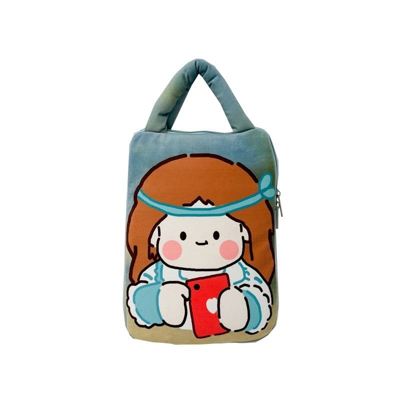 Laptop- és tabletás táska, gyerekes rajzfilm stílus (légáteresztő; ultra könnyű; kopásálló; anti-szeizmikus) • Anyag: Poliészter • Belső: Poliészter-pamut • Mintázat: Személy • Uniszex