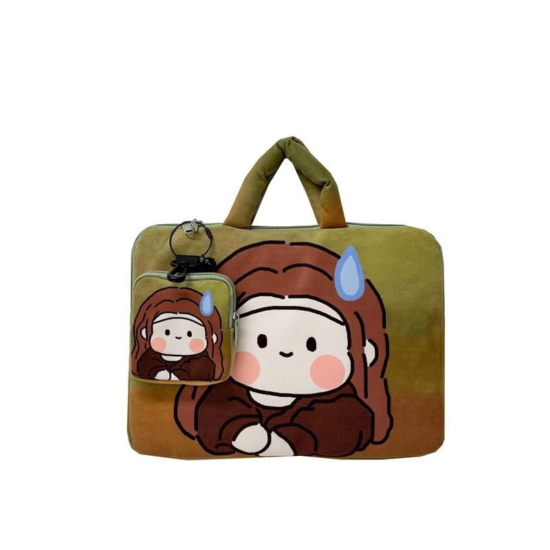 Laptop- és tabletás táska, gyerekes rajzfilm stílus (légáteresztő; ultra könnyű; kopásálló; anti-szeizmikus) • Anyag: Poliészter • Belső: Poliészter-pamut • Mintázat: Személy • Uniszex