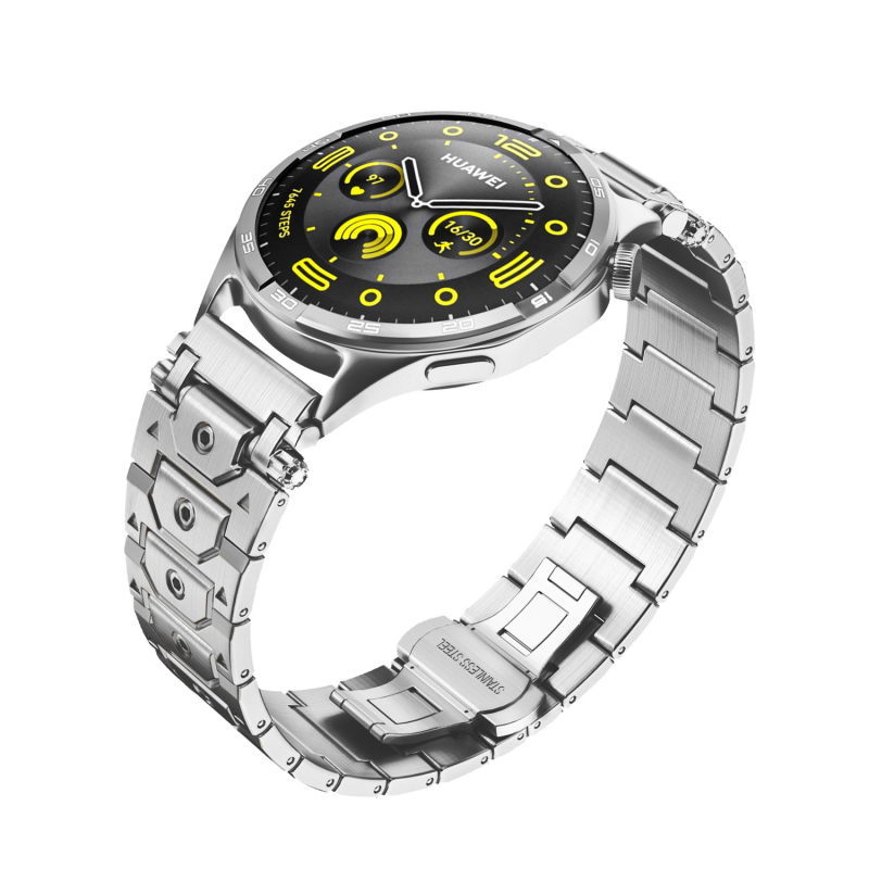 Pengyi curea metalică pentru ceas, oțel inoxidabil, cataramă pliabilă, compatibilă cu ceasuri Samsung, Apple și Huawei