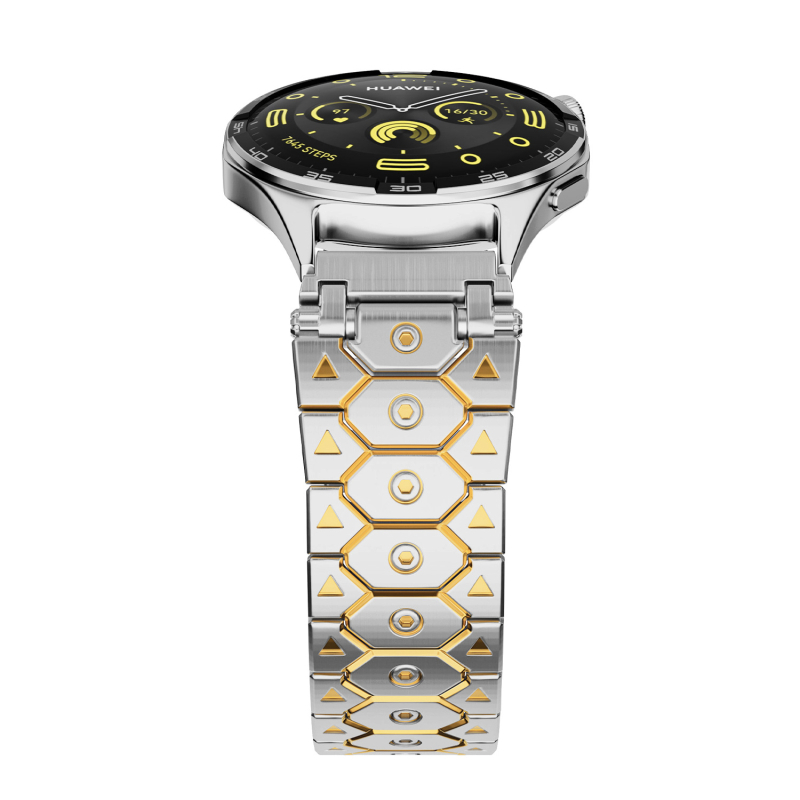 Pengyi curea metalică pentru ceas, oțel inoxidabil, cataramă pliabilă, compatibilă cu ceasuri Samsung, Apple și Huawei