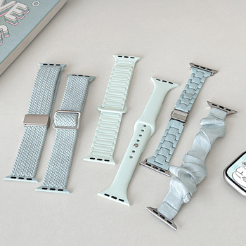 Ljetni lagani mentolni najlon remen za Apple Watch Serija 8/9