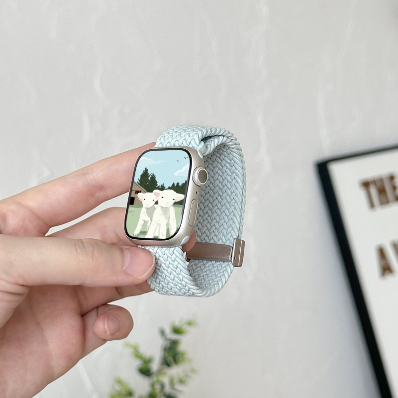 Ljetni lagani mentolni najlon remen za Apple Watch Serija 8/9