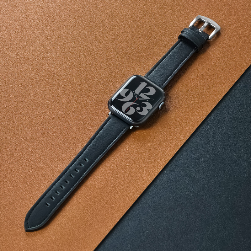 Brățară Apple Watch din piele microfibră, cataramă cu pin, compatibilă cu Apple Watch, greutate aproximativă 25 g, Geek thinking