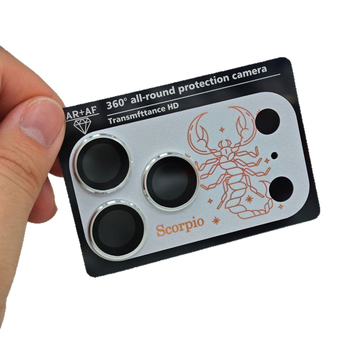 Apple 17 Pro Max kameras lēcas aizsargs, tempered glass + metāls, lēcas aizsargs, HD, sprādziena izturīgs