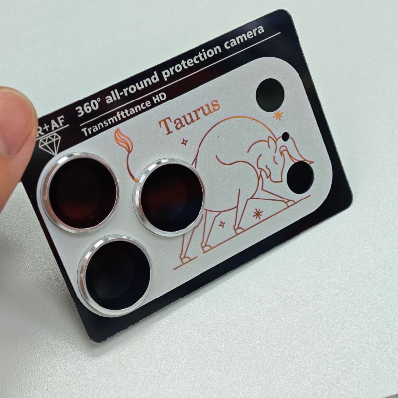 Apple 17 Pro Max kameras lēcas aizsargs, tempered glass + metāls, lēcas aizsargs, HD, sprādziena izturīgs