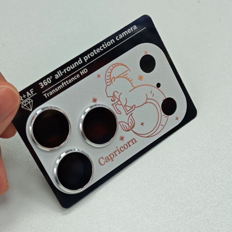 Apple 17 Pro Max kameras lēcas aizsargs, tempered glass + metāls, lēcas aizsargs, HD, sprādziena izturīgs