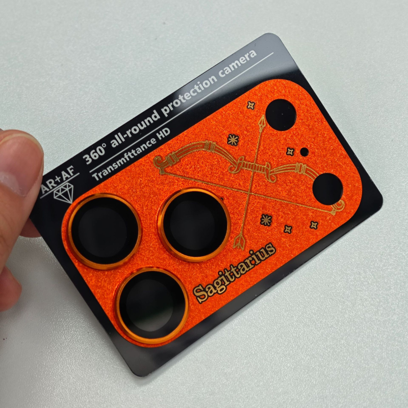 Apple 17 Pro Max kameras lēcas aizsargs, tempered glass + metāls, lēcas aizsargs, HD, sprādziena izturīgs