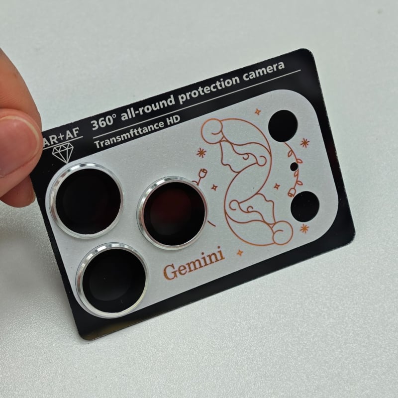 Apple 17 Pro Max kameras lēcas aizsargs, tempered glass + metāls, lēcas aizsargs, HD, sprādziena izturīgs