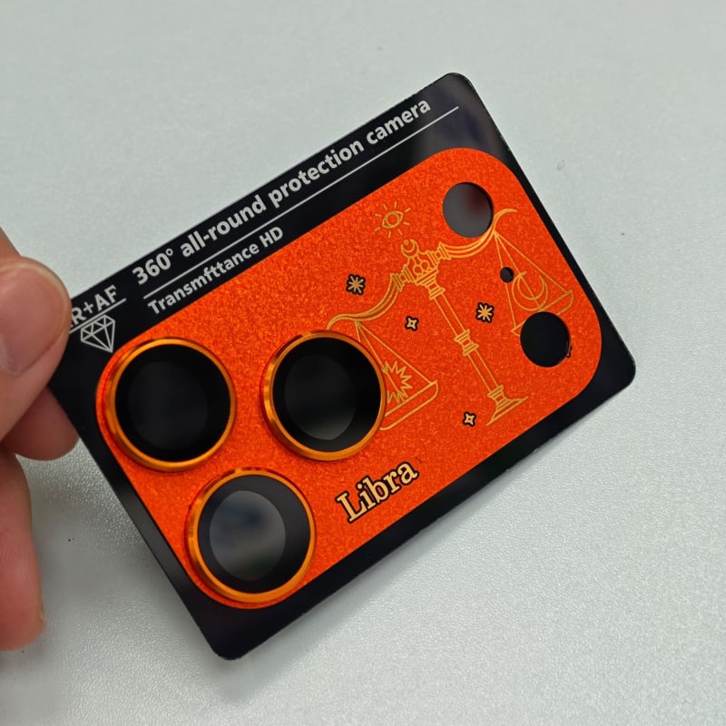 Apple 17 Pro Max kameras lēcas aizsargs, tempered glass + metāls, lēcas aizsargs, HD, sprādziena izturīgs