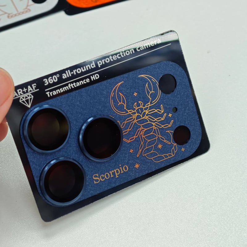 Apple 17 Pro Max kameras lēcas aizsargs, tempered glass + metāls, lēcas aizsargs, HD, sprādziena izturīgs