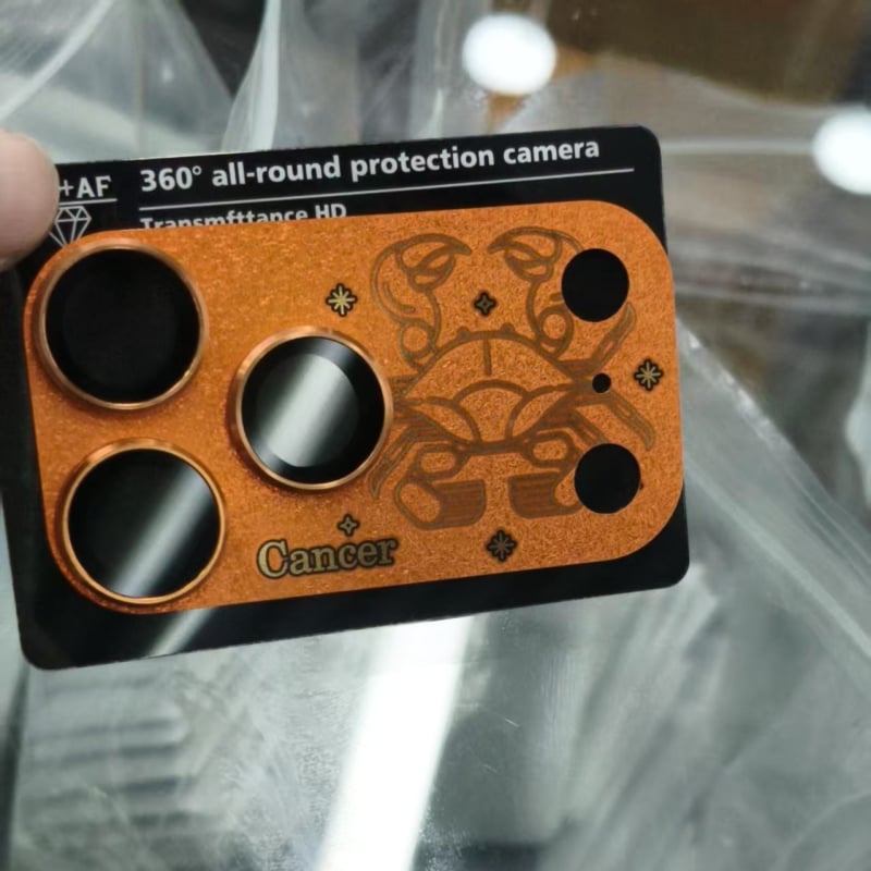 Apple 17 Pro Max kameras lēcas aizsargs, tempered glass + metāls, lēcas aizsargs, HD, sprādziena izturīgs