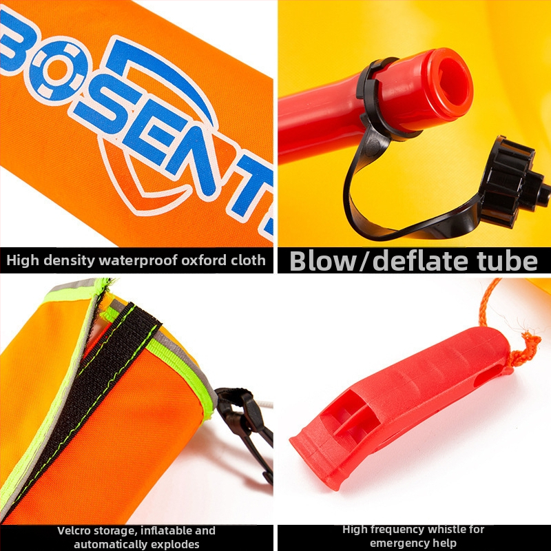 Automātiski piepūšams automobiļa glābšanas riņķis ar logu laušanas instrumentu un āmuru, pārnēsājams transportlīdzekļa glābšanas līdzeklis