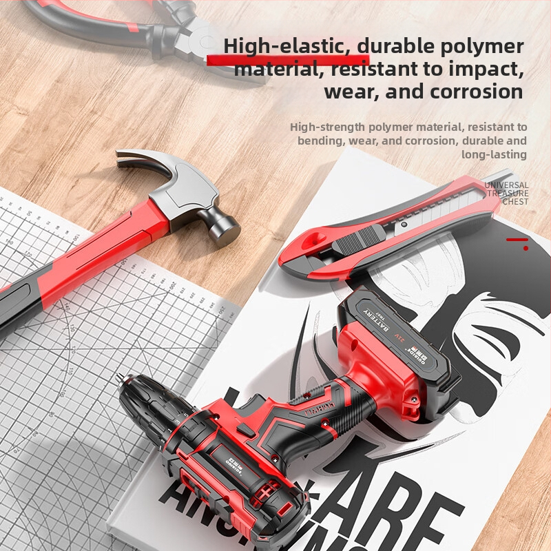 Set cu bormașină electrică – ansamblu multifuncțional pentru reparații casnice, 17 piese, ABS, Olade