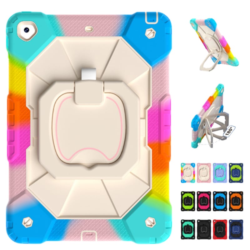 Carcasă de protecție pentru iPad, silicon + PC, antișoc, cu suport, antiuzură, pentru Apple iPad