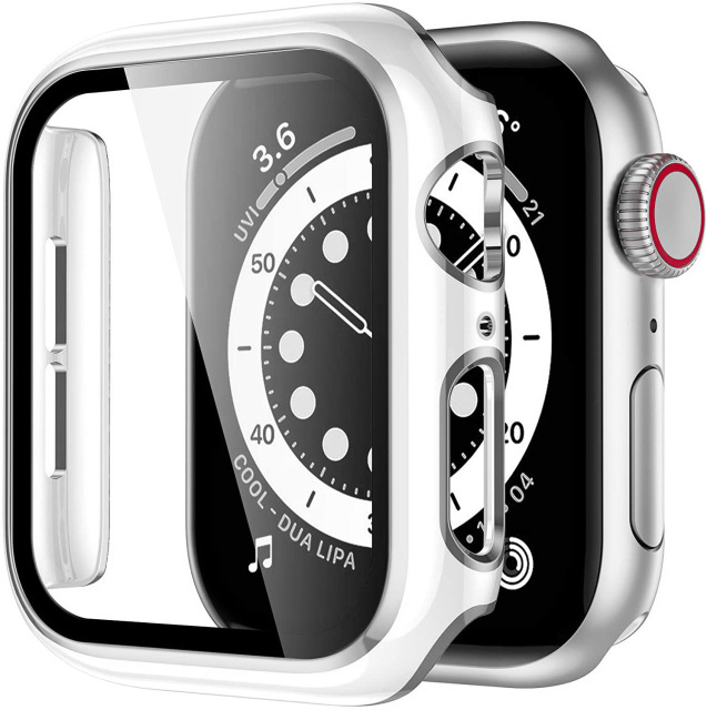 Dvobojna zaštitna kućišta za Apple Watch S10/98 s graviranim dizajnom i integriranim kaljenim staklom