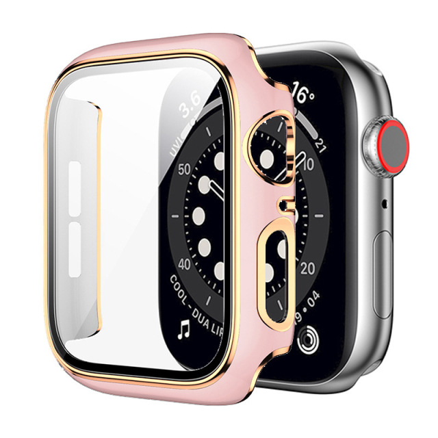 Dvobojna zaštitna kućišta za Apple Watch S10/98 s graviranim dizajnom i integriranim kaljenim staklom