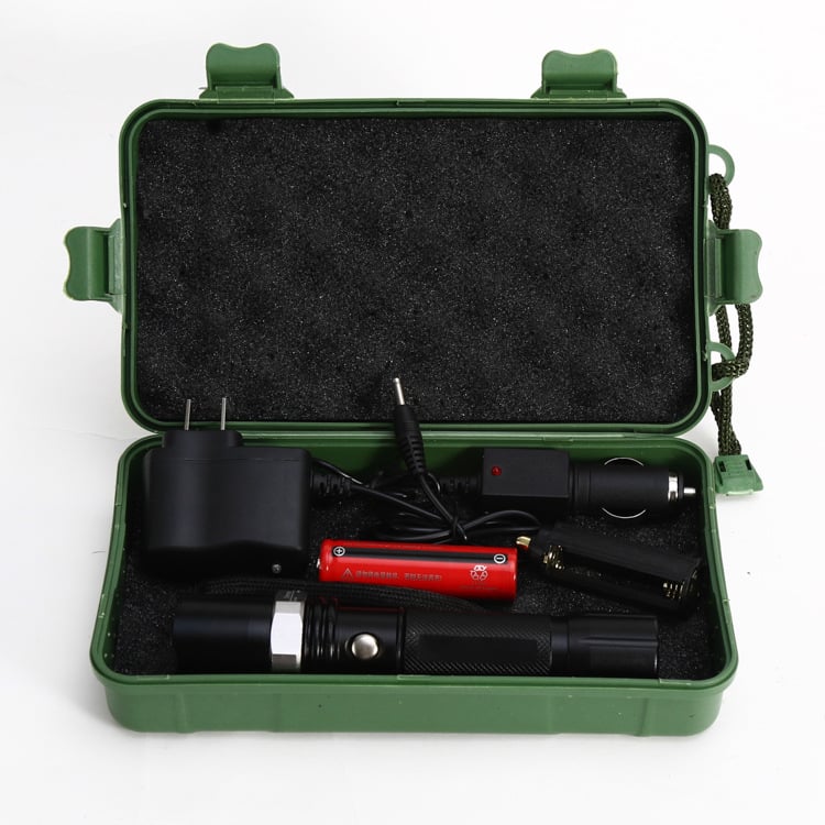 LED čelna lampa s aluminijskom legurom, mehanički zum, 5W, 4200mAh rechargeable baterija, 360° rotacija