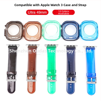 TPU Glacier Jelly puzdro na náramok Apple Watch — Kompatibilné s Apple Watch 5/6/7/SE/8/Ultra — Materiál: TPU