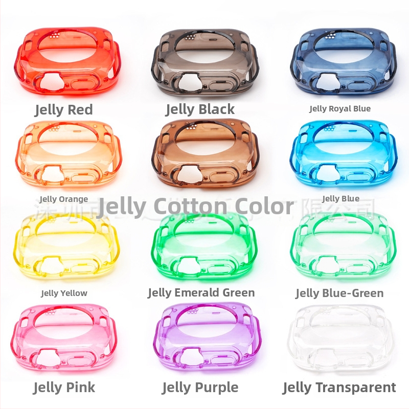 TPU Glacier Jelly puzdro na náramok Apple Watch — Kompatibilné s Apple Watch 5/6/7/SE/8/Ultra — Materiál: TPU