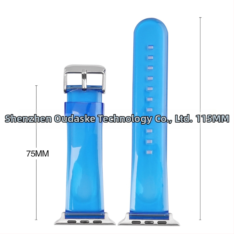 TPU Glacier Jelly puzdro na náramok Apple Watch — Kompatibilné s Apple Watch 5/6/7/SE/8/Ultra — Materiál: TPU