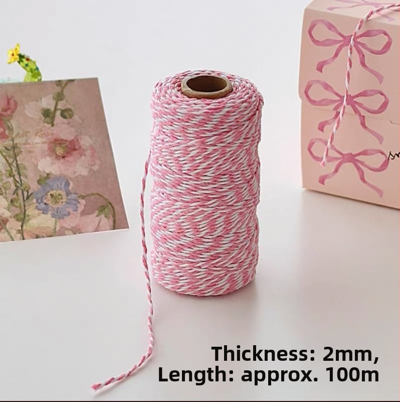 Pamut zsinór ajándékcsomagoláshoz és üdvözlőlap díszítéséhez | Anyag: pamutfonal | Márka: Miao bao