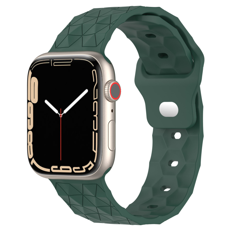 Silikonski sportski remen s nogometnim uzorkom za Apple Watch Ultra i serije S10/9/8/7/6/5/4/SE, širina 22 mm, duljina 100 mm + 128 mm