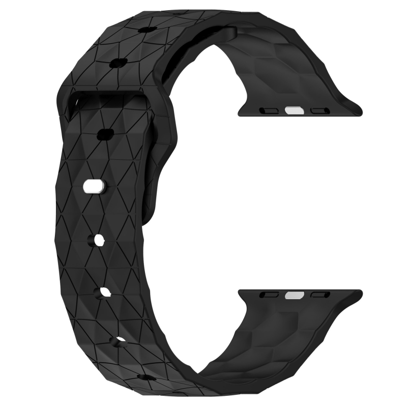 Silikonski sportski remen s nogometnim uzorkom za Apple Watch Ultra i serije S10/9/8/7/6/5/4/SE, širina 22 mm, duljina 100 mm + 128 mm