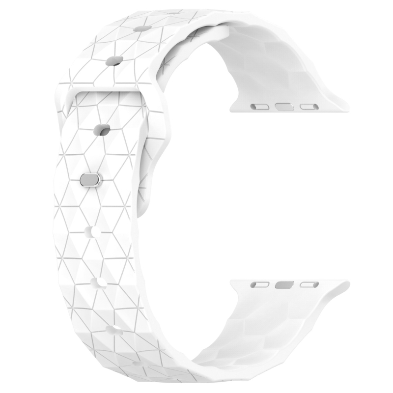Silikonski sportski remen s nogometnim uzorkom za Apple Watch Ultra i serije S10/9/8/7/6/5/4/SE, širina 22 mm, duljina 100 mm + 128 mm